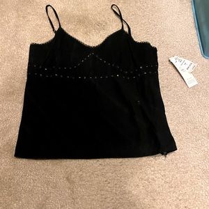 Black crop top strappy